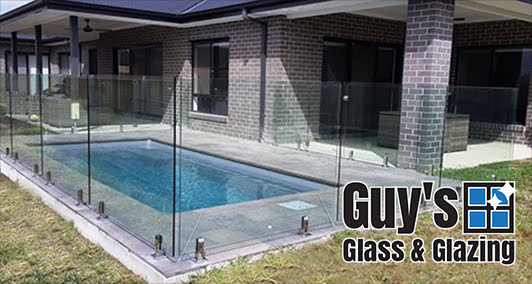 Back left view of glass pool fence in Traralgon 2018 